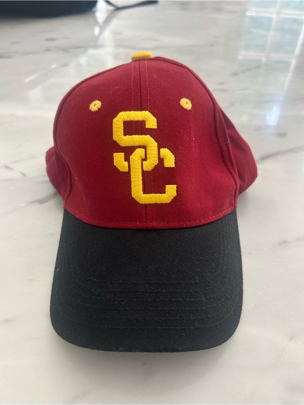 USC Two-Tone Logo Baseball Cap - Cardinal and Black